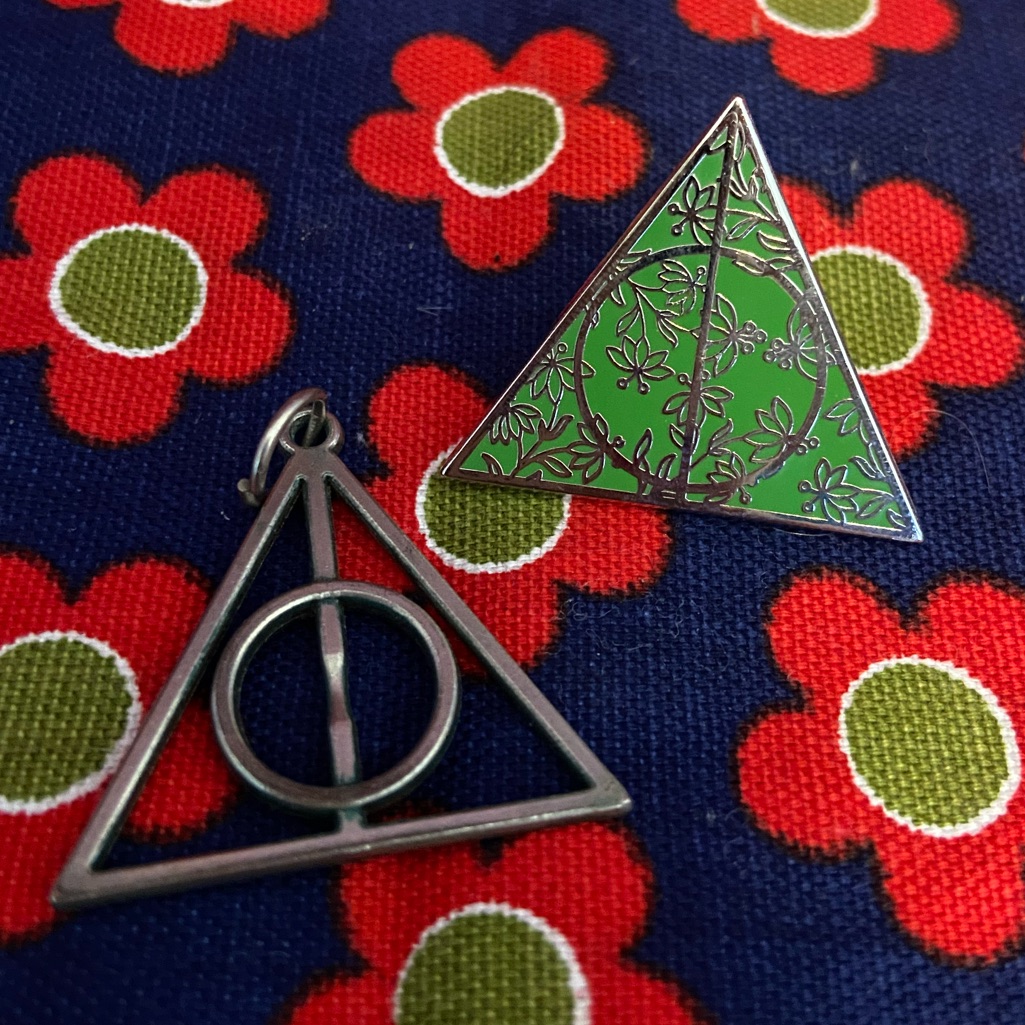Harry Potter Deathly Hallows Pin And Charm Harry Potter Deathly Hallows Pin And Charm